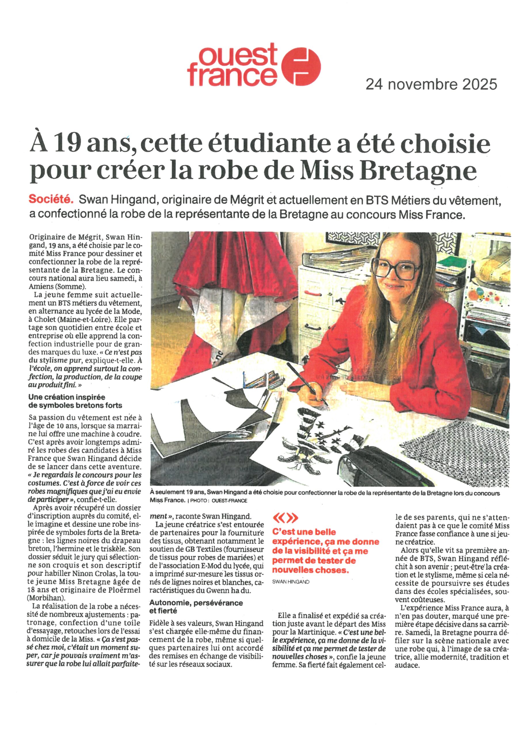 image portrait Swan HINGAND